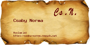Csaby Norma névjegykártya